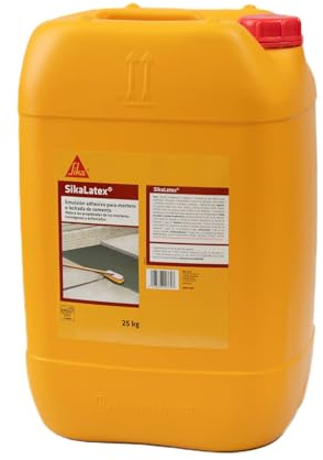 SIKA - Emulsión adhesiva mortero - SikaLatex - Blanco - 25kg | Mejora adherencia e impermeabilización - Para cemento y mortero - Aditivo - Alta resistencia - Albañilería y reparación