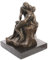 aubaho Bronzeskulptur der Kuss nach Rodin Liebespaar Bronze Skulptur 14cm Replik Kopie