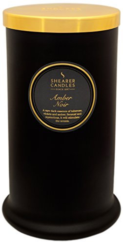 Shearer Candles Duft Amber Noir hoch Säule Jar Kerze mit Deckel, schwarz