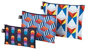LOQI GEOMETRIC Zip Pockets - Zip-Etuis