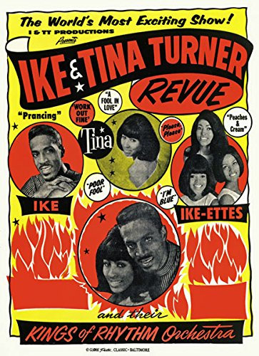 RR27 Vintage Ike And Tina Turner Rock & Roll Concert Gig Band Advertisement Poster Print - A3 (432 x 305mm) 16.5 x 11.7
