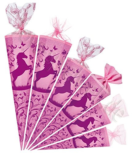 Schultüte / Zuckertüte / 70cm / rund / Einhorn