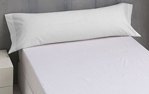 Confort Home M.T (Pack 2x70cm Blanco) Funda Almohada Lisa Verano para Todas Las Medidas 50% Algodón 50% Microfibra. Fácil Lavado, Planchado y duraderas (Pack 2x70cm, Blanco)