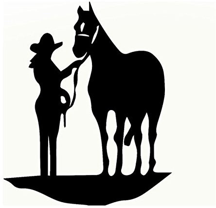 Alamor 15X18cm Pferd Ziehen Reflektierende Autoaufkleber Auto Truck Fahrzeug Motorrad Aufkleber-Schwarz