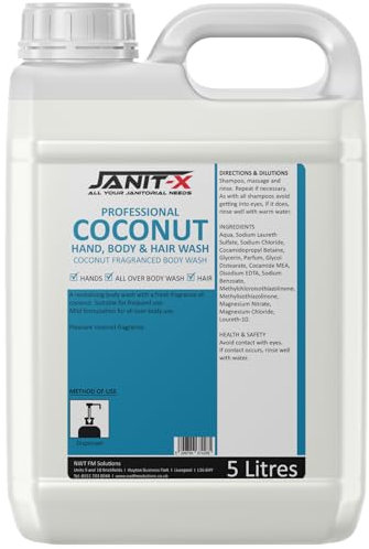 Janit-X Coconut Hand, Body & Hair Wash 5 litre (without pump, 1)
