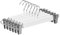 TODO HOGAR Percha Madera Maciza para Faldas, Pantalones y Vaqueros, Color Blanco con Clips Ajustables Anticorrosión y Gancho Giratorio Pack de 6