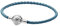 PANDORA Türkisfarbenes geflochtenes Muschelverschluss Lederarmband 20,5 cm