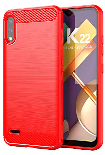 TingYR Coque pour LG K22, Housse Silicone Ultra Mince, TPU Silicone, Anti Rayure, Anti Chute, Durable, Housse Étui pour LG K22 Smartphone.(Rouge)
