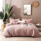 F.Y.Dreams Housse de Couette 100% Coton lavé pour Couverture lestée 121,9 x 182,9 cm avec 8 Attaches, Fermeture éclair sur Le côté Long/Rose poussière/Housse de Couette Juste