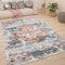 Paco Home Teppich Wohnzimmer Kurzflor Schlafzimmer Moderne Vintage Orient Ornament Muster Pastell Bordüre, Grösse:160x230 cm, Farbe:Grau