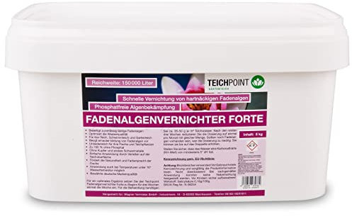 Fadenalgenvernichter Forte, gegen Algenwachstum im Teich, Algemittel Pulver für Koiteich und Gartenteich, phosphatfreier Fadenalgen-Vernichter für algenfreie Teich-Oase (5 kg)