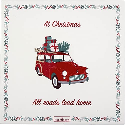 Greengate CERCSTSCMC1004 Christmas Untersetzer eckig red 22 cm (1 Stück)