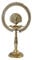 BRACOP® Messing-Öllampe Villaku Diya traditionelle indische Tischlampe Pooja Samagri Metall-Ölhalter Ghee-Lampe Öllaterne für den Innenbereich Tempel-Diya Nachtlichter Dekoration Pooja-Zubehör