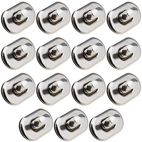 ECSiNG 15PCS Twist Lock Thumb Turn Lock DIY Bag Buckle Purse Fashion Catches Metal Hardware Accessories for Bag Making Book Leather Fabric Handbag Wallet Sliver