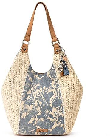 Sakroots Shopper, Comprador de Paja Roma para Mujer, Lago de Bloom, Einheitsgröße
