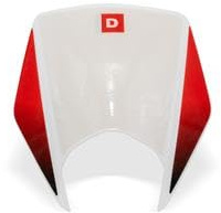 Derbi Scheinwerferabdeckung Verkleidung weiß kompatibel mit Senda 125 R 4 V | OEM 86656300W0B5 kompatibel mit Derbi Senda 125 R 4 V DRD / SM 2015-2016