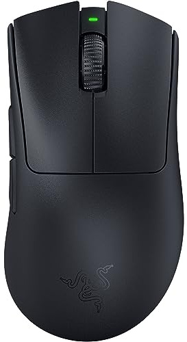 Razer DeathAdder V3 Pro - Black Ultra-lightweight Wireless Ergonomic Esports Mouse - Optical - Cable/Wireless - Radio Frequency - 2.40 GHz - Rechargeable - Black - USB - 30000 dpi - Scroll Wheel - 5 B