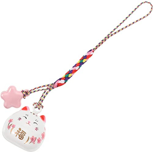 PRETYZOOM Japanische Glückskatze Niedlicher Maneki Neko Für Auto Tasche Schlüssel Keramik Leicht Langlebig Für Und Persönliche Accessoires