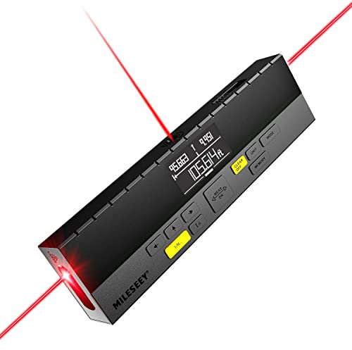 Bilaterales Laser Entfernungsmesser,MiLESEEY DP20 Lasermessgerät Messbereich: 80m (Mittlerer Laser-Markierungsstrahl, Digitales Neigungssensor,Wiederaufladb)