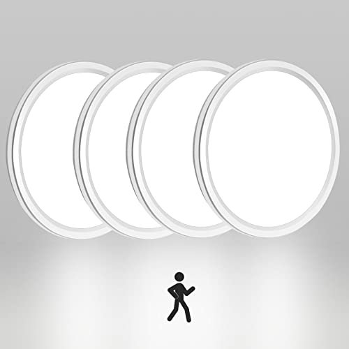 Sentasi LED Deckenleuchte mit Radar Bewegungsmelder,18W Deckenlampe Bewegungssensor Innen mit 360°Sensor lampe Rund 5000K 1800lm IP40 Sensor licht für Balkon Flur Garage Treppe Gang 22CM