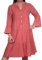 Sublevel Damen Musselin-Kleid LSL-430 Tunika mit 3/4-Ärmeln Middle Rose S/M