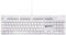 Qisan Teclado mecánico para juegos, teclado con cable, retroiluminación LED, blanco, 104 teclas, diseño americano, teclado para juegos con extraíble, interruptor azul