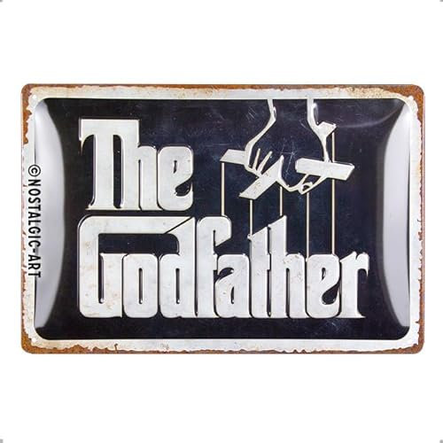 Nostalgic-Art Cartel metálico retro, 20 x 30 cm, Godfather – Logo – Idea de regalo para amantes del cine, de metal, diseño vintage