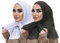 MOWEN 2 Stück Praktische Tasten-Hijab-Mütze aus Modal-Baumwolle, Einfarbig, Untertuch für Islamische Muslimische Mütze, Elastische Kopftuch-Mütze