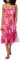 The Drop Ana Silky V-Neck Midi Slip Dress Robes, Imprimé Floral Rose Tropical, S