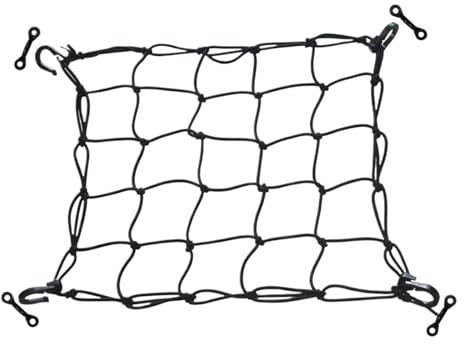 FMBC 38x38cm Kayak Deck Cargo Net Buckle Hook Heavy Duty Nylon Luggage Net Bungee Net Marine Accessories