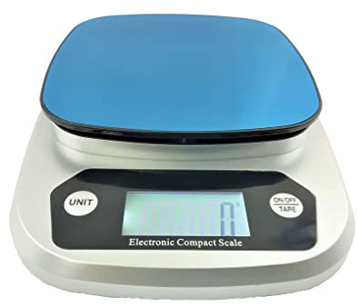 Digital Kitchen Scales, Premium Stainless Steel Food Scales, Professional Food Weighing Scales with LCD Display, Incredible Precision up to 1 g (5 kg Maximum Weight),Silver, Battery included