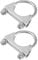 Hihaha Round U Bolt Muffler Exhaust Clamps for Car / 1.85 ID 48mm / 2 Pcs