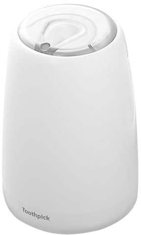 PRETYZOOM 1 Pc Premi La Scatola Degli Stuzzicadenti Andare Contenitori Cocktail Distributore Portaoggetti Contenitore Per Stuzzicadenti Bianca Plastica Scrivania Secchiello Per Stuzzicadenti