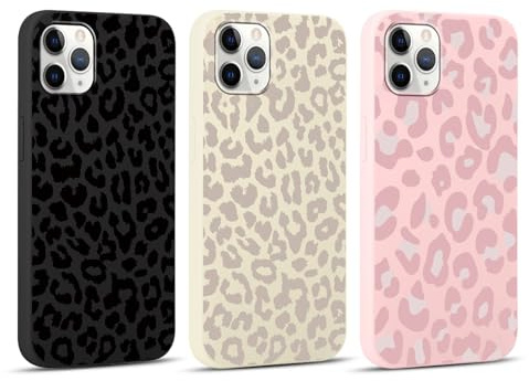Yoedge 3 Stück Handyhülle für iPhone 11 Pro Hülle 5,8, Leopard Muster Design Frauen Mädchen Aesthetic Handyhülle Dünn Weich Schlanke Silikon TPU Flexible Stoßfest Schutzhülle für iPhone 11 Pro