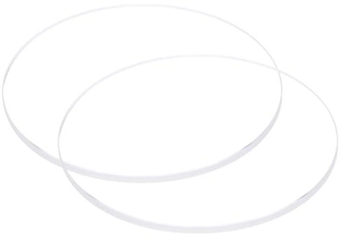 sourcing map 2 piezas de cristal transparente para reloj, 35 mm de diámetro, 2 mm de grosor, redondo, mineral plano, alta transmisión, pieza de repuesto para reparación de relojeros