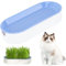 MOUNTTU Cat Grass Planter, Dual Layer Detachable 8.3x3.6x1.8in Home Cattery Cat Grass Growing Kit Cat Supplies, No Seeds