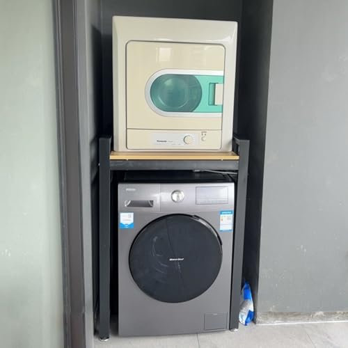 Stapelkit für Waschmaschine und Trockner Stapelbares Regal Über Waschmaschine und Trockner, Höhenverstellbar Trockner Geschirrspüler Aufbewahrungseinheit Kit, Bodenstehend Waschküche Waschmaschinenreg