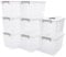 Citylife 8Packs 5L Plastic Storage Boxes with Lids, Clear Stackable Storage Box with Handle, Collection Boxes for Organizing Toys, Snacks, Tools, 23 * 16.3 * 15 CM
