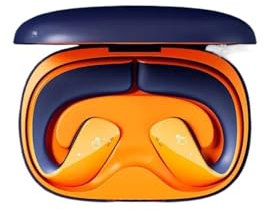 Casque Gaming Niye Air Conduction Bluetooth 5.3 Écouteurs À Clip d'oreille Ouvert avec Micro Casques De Sport pour Android IPhonees Samsunges Casque Conduction Osseuse(Orange Blue)
