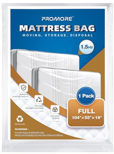 PROMORE Housse de Protection en Plastique pour Matelas 140x200cm Housse à Matelas Plastifiée,Sac de Rangement pour Le déménagement et Le Stockage