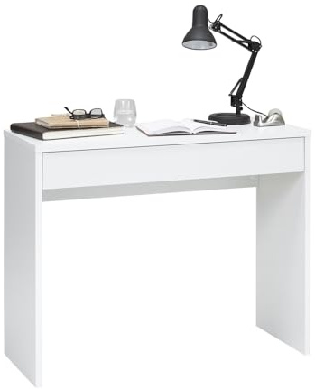 möbelando Schreibtisch >Checker 1< in weiß - 100x80x40cm (BxHxT)