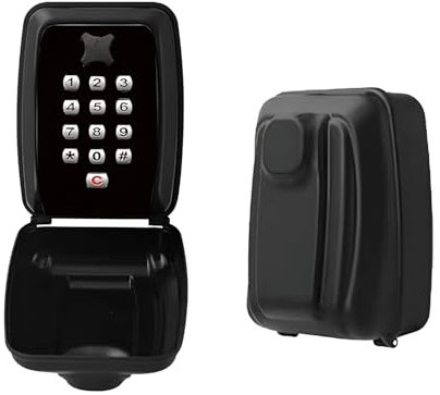 KXAOXGRC Wandmontierter Schlüsseltresor Wandmontierter Schlüsseltresor, Tresor for Schlüssel mit abnehmbarem Bügel, Schlüsselkasten, for Aufhängen(Black a)