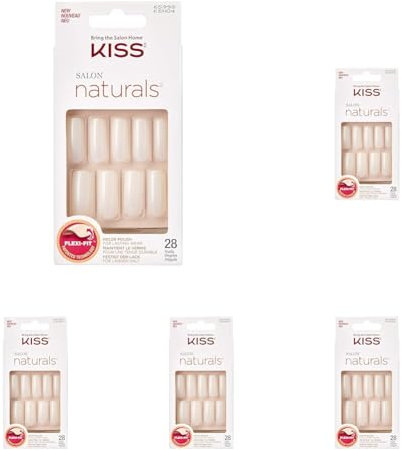 Kiss Salon Natural Nail - Go Rouge (Packung mit 5)