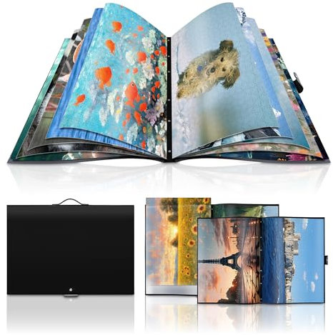 Guarda Puzzle Profesional – Álbum Carpeta Puzzle 1000 Piezas – 20 Fundas De PP para Enmarcar Puzzles – Protección Contra Polvo y Agua – Perfecto para Coleccionistas