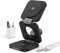 LULULOOK 3 in 1 Foldable Charger Qi2 Certified Charging Station, 15W Wireless Travel Chager MagSafe for Apple Watch10/9/8/7/SE & AirPods Pro/3/2, for iPhone 16/15/14/13/12, Black