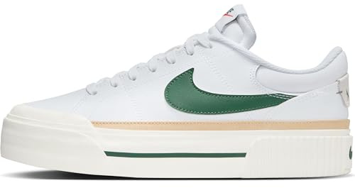Nike Damen Court Legacy Lift Damenschuhe, White/Fir-Sail-Sesame, 38 EU