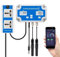 Okeeyseda W2839 3-In-1-WLAN-WasserqualitäTsdetektor, PH/ORP/TEMP-Elektrode, BNC-Typ-Sonde für Aquarium-Hydroponik-Monitor, EU-Stecker