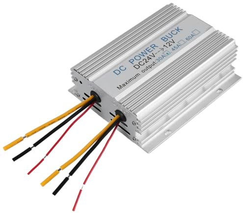 Diheohg Convertitore di Tensione Step-Down DC-DC Regolatore Buck da 24V a 12V Trasformatore Riduttore da 30A Volt per Autoradio