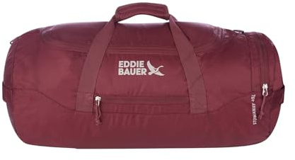 Eddie Bauer Stowaway Packable 45l Duffel Bag-Made from Ripstop Polyester, Black Cherry, 45L US, Stowaway Packable 45l Duffel Bag - Made from Ripstop Polyester