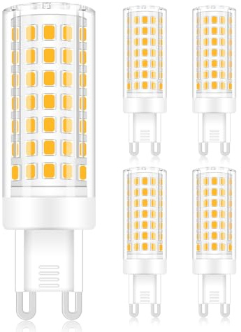 TRIJZHOU G9 LED Lampe 9W AC220-240V Warmweiß 3000K 5er-Pack